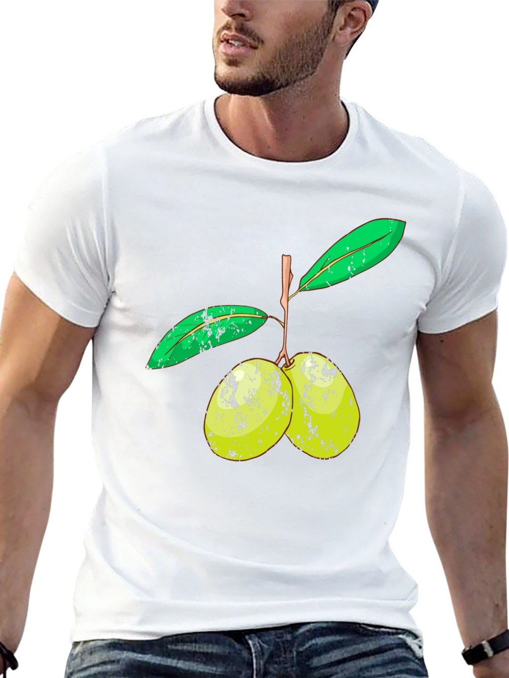 Olive Branch Graphic Tee - Unisex Black T-Shirt
