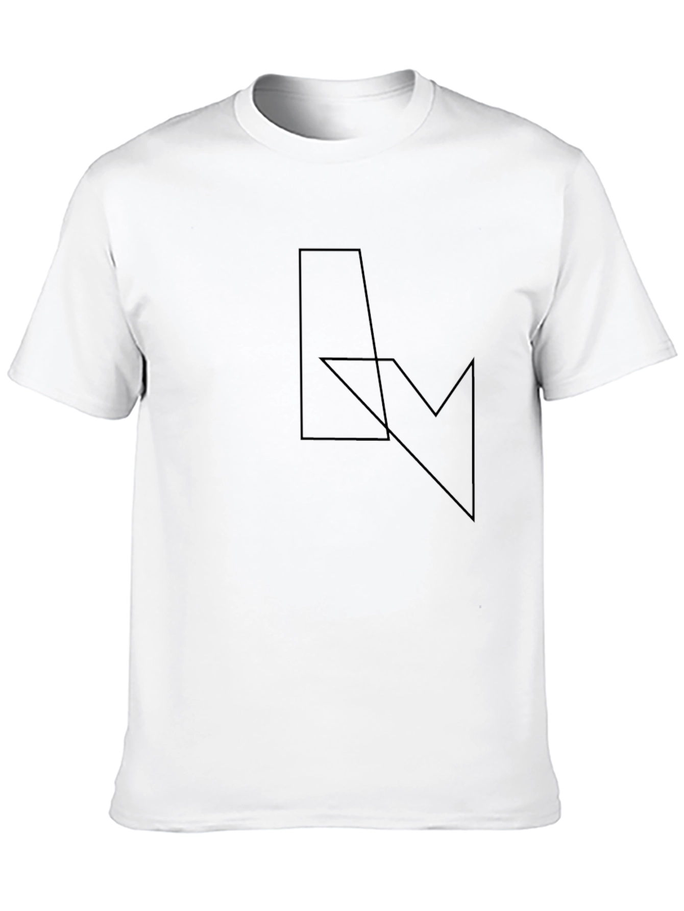 Minimalist Geometric Black T-Shirt