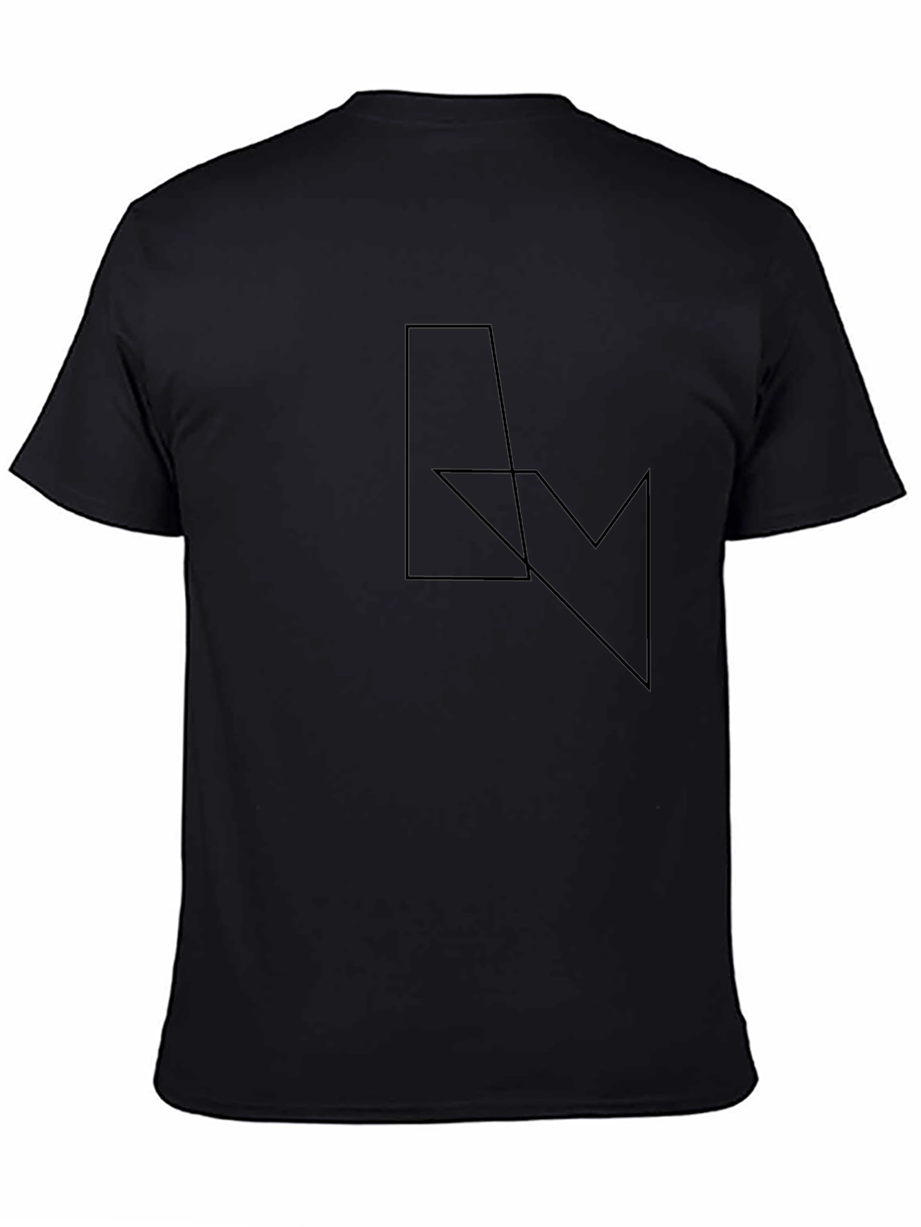Minimalist Geometric Black T-Shirt