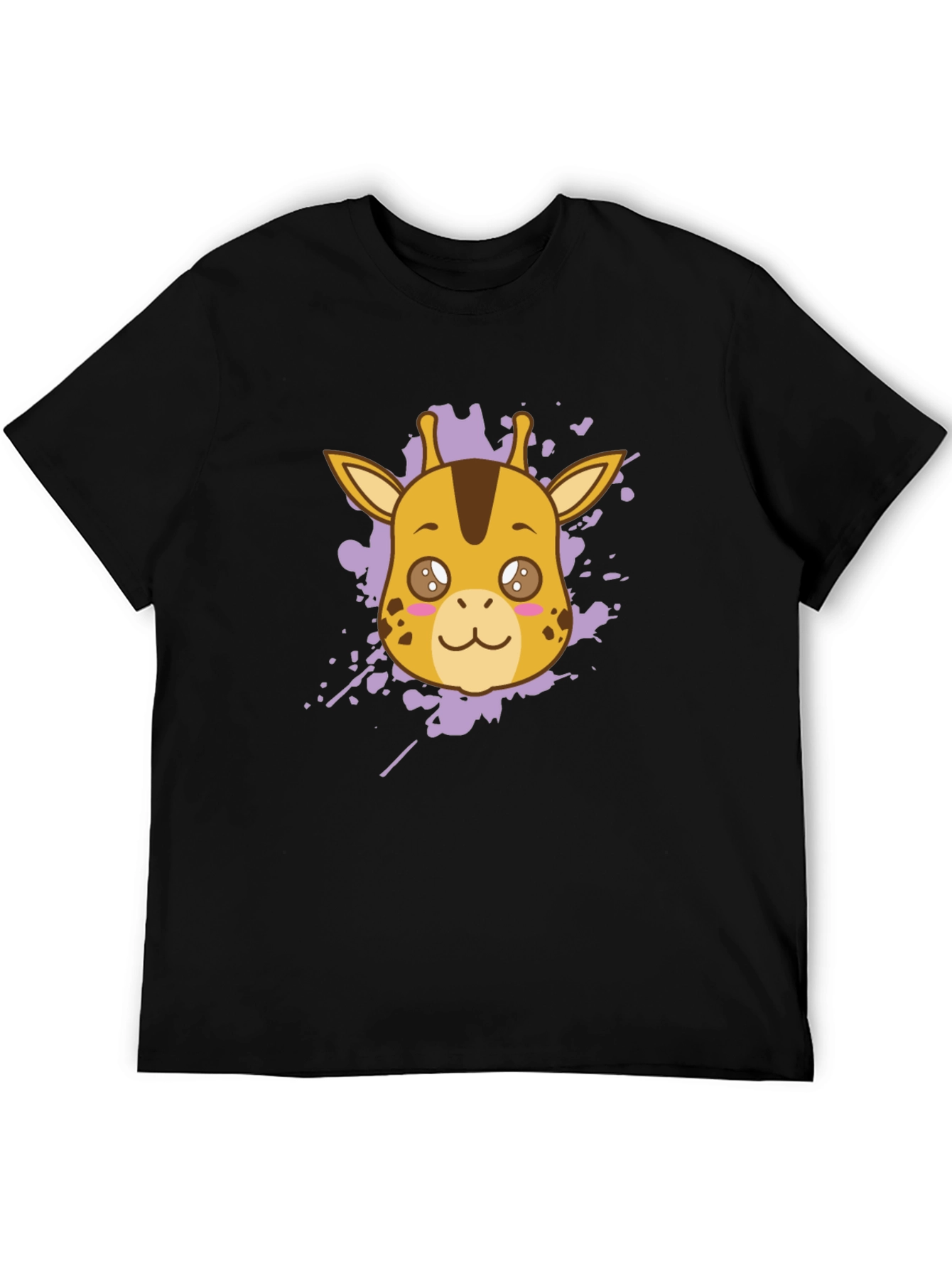 Giraffe Graphic Tee - Stylish Black T-Shirt