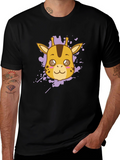 Giraffe Graphic Tee - Stylish Black T-Shirt