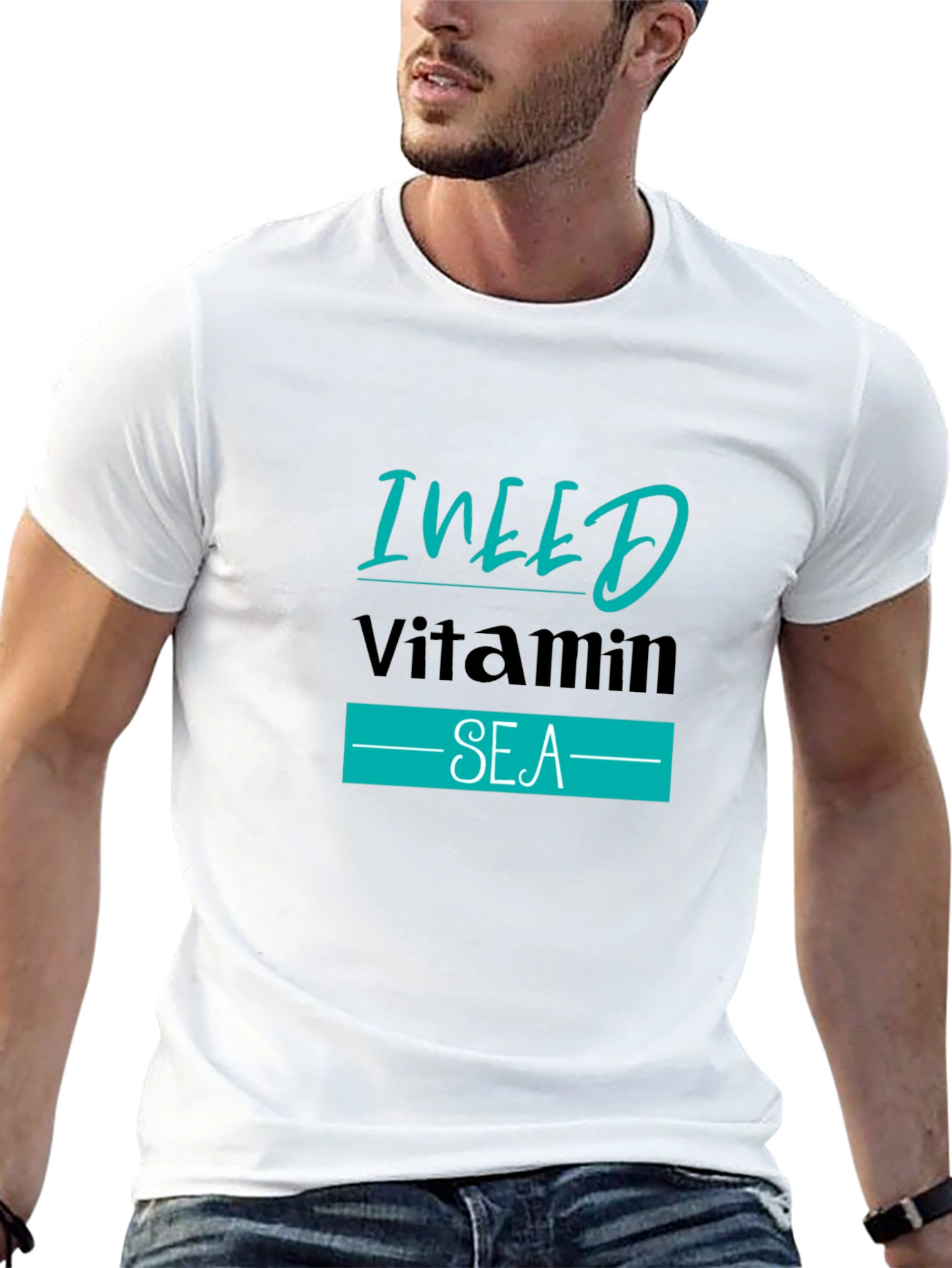 I NEED Vitamin SEA Black T-Shirt