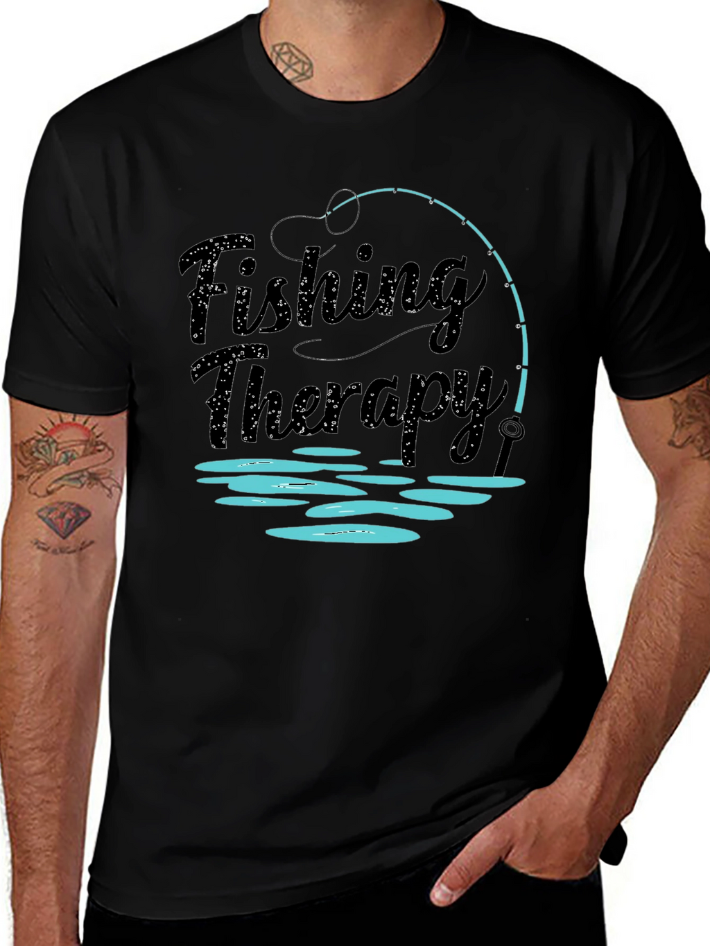 Fishing Therapy Graphic T-Shirt