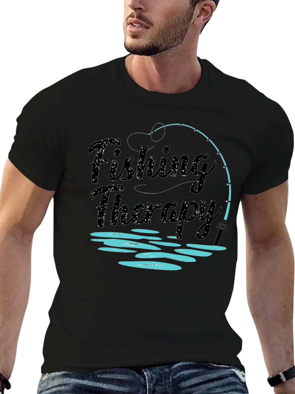 Fishing Therapy Graphic T-Shirt
