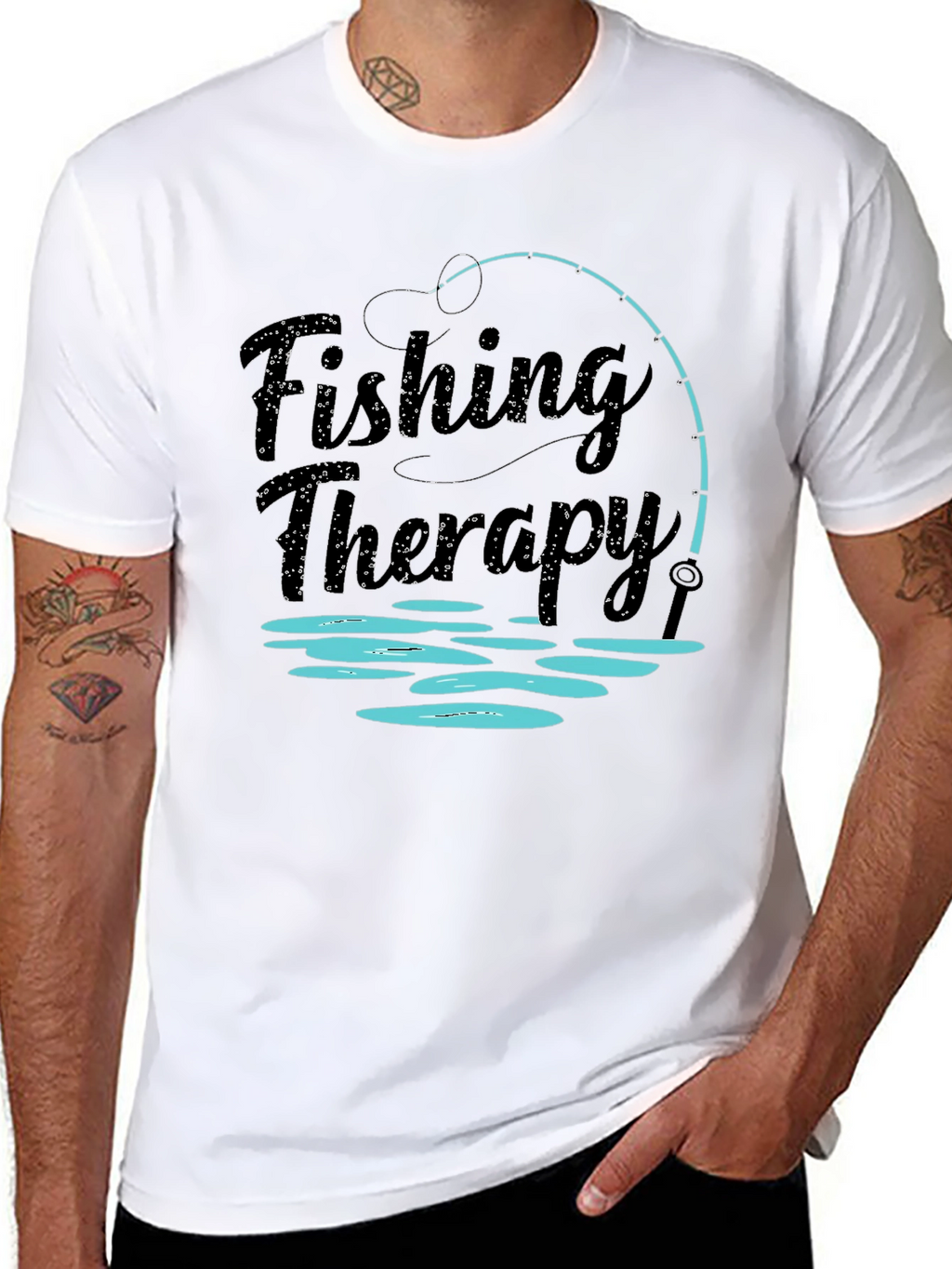 Fishing Therapy Graphic T-Shirt