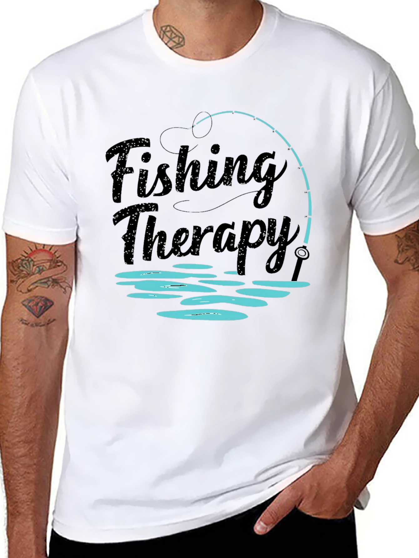 Fishing Therapy Graphic T-Shirt