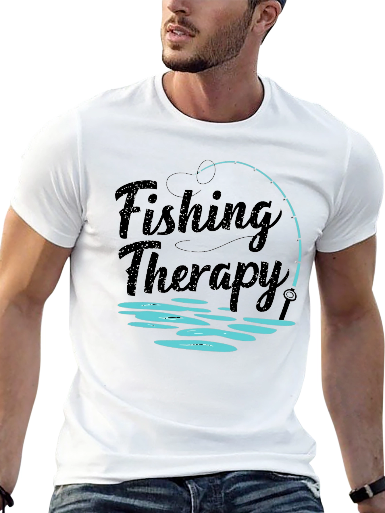 Fishing Therapy Graphic T-Shirt