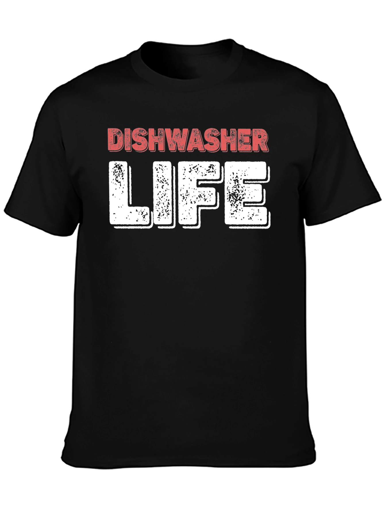 Dishwasher Life Black Crewneck T-Shirt