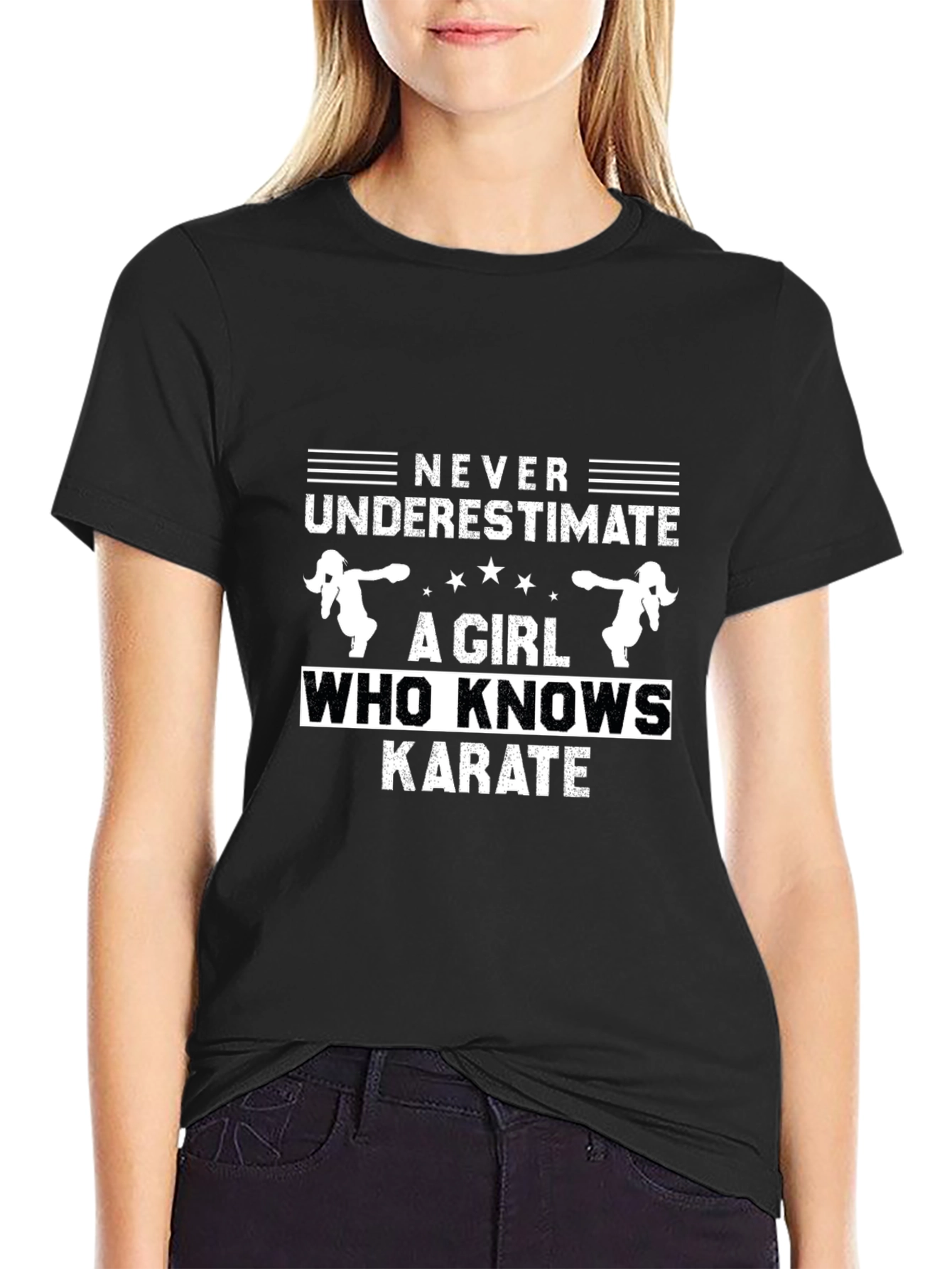 Karate Girl Graphic Tee - Never Underestimate