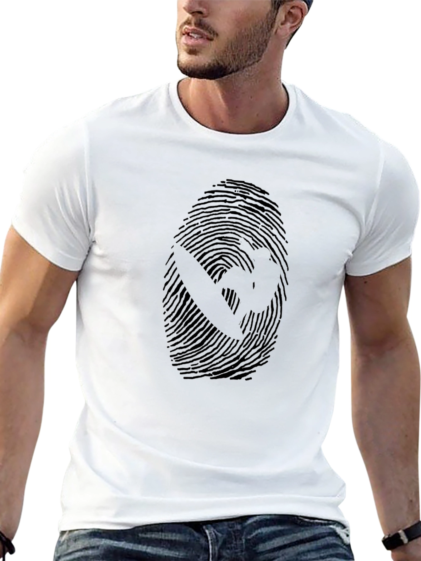 Graphic Fingerprint T-Shirt - Unique Design