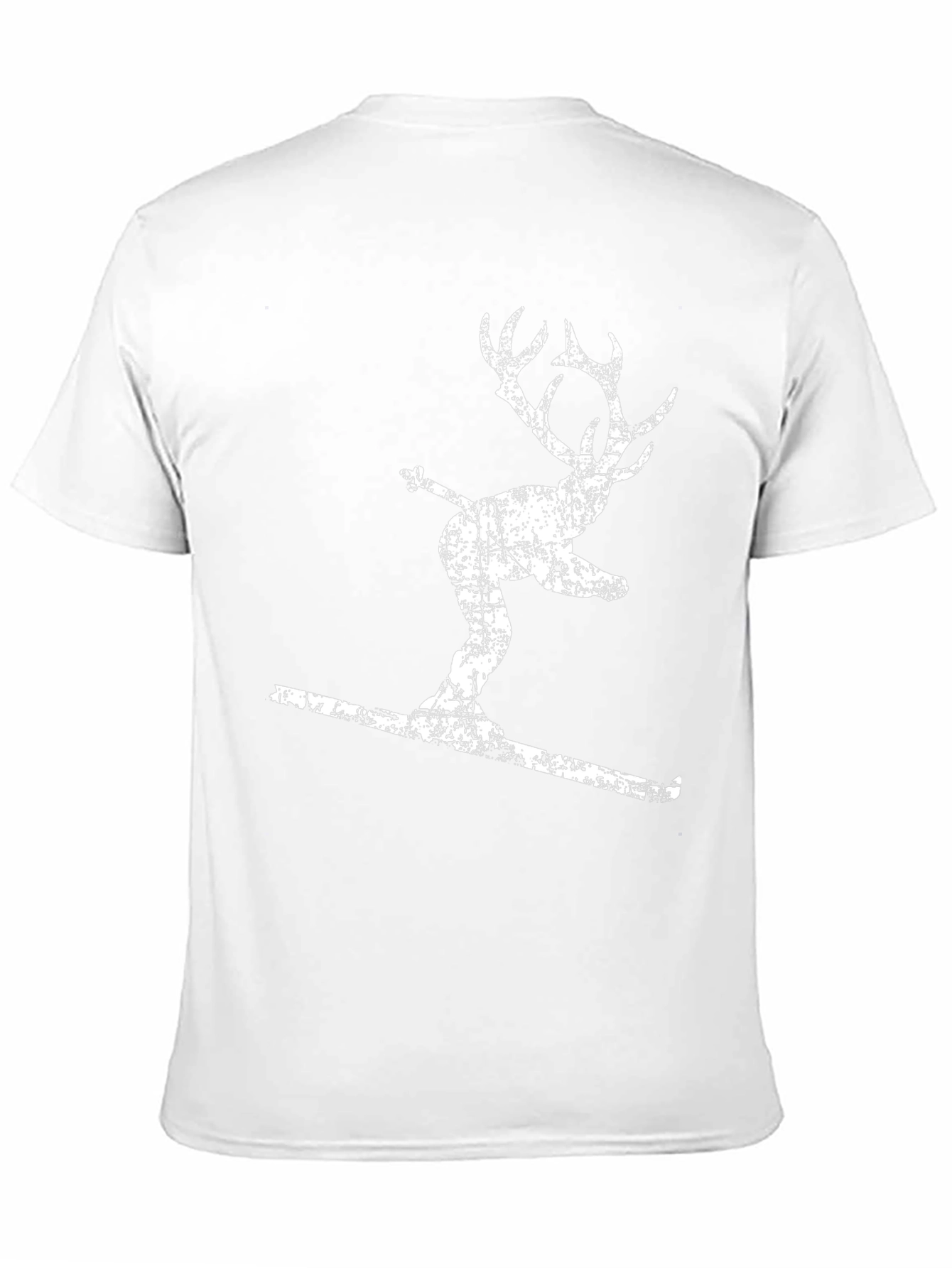 Skiing Reindeer Graphic Tee - Black