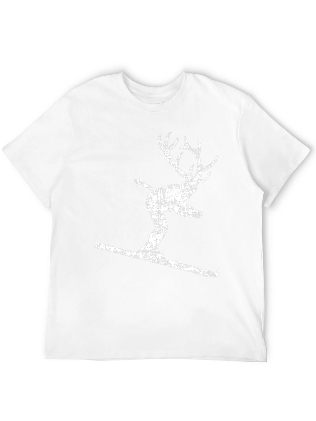 Skiing Reindeer Graphic Tee - Black