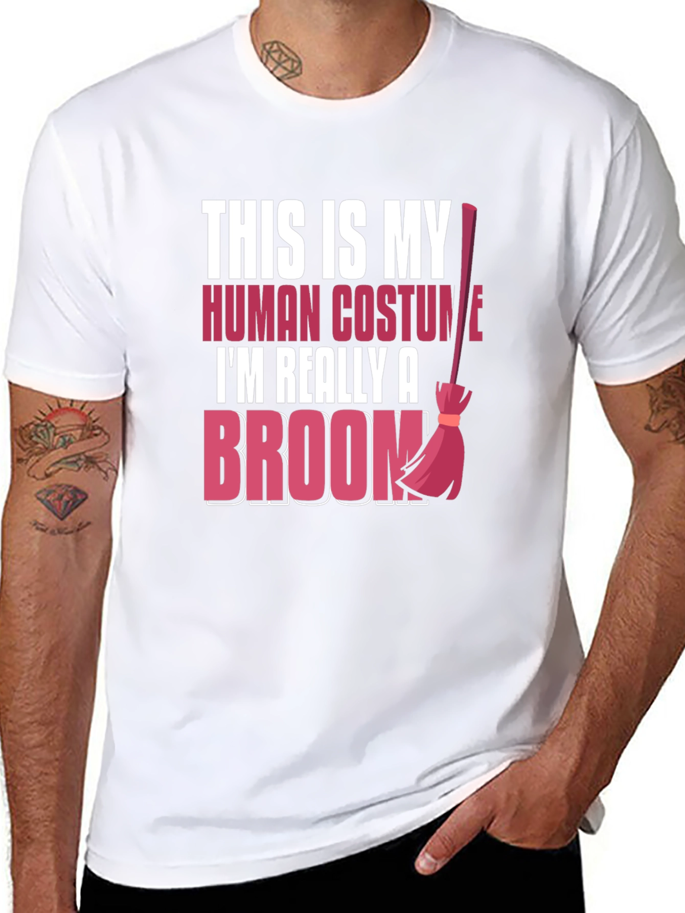 Halloween Broom Costume T-Shirt