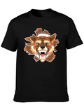 Wolf Graphic Print T-Shirt - Fierce Animal Design