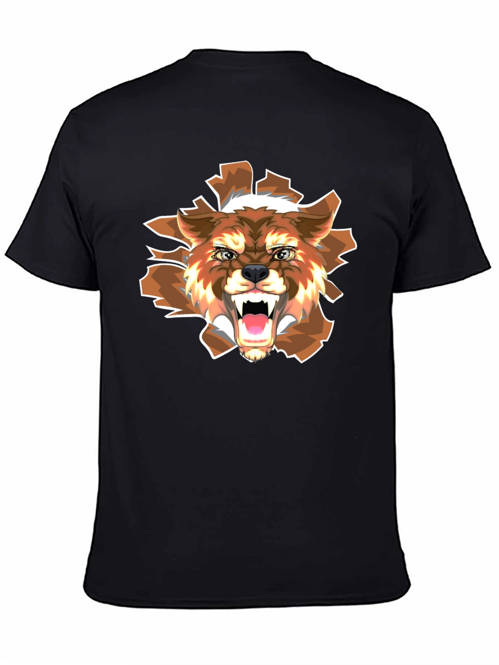 Wolf Graphic Print T-Shirt - Fierce Animal Design