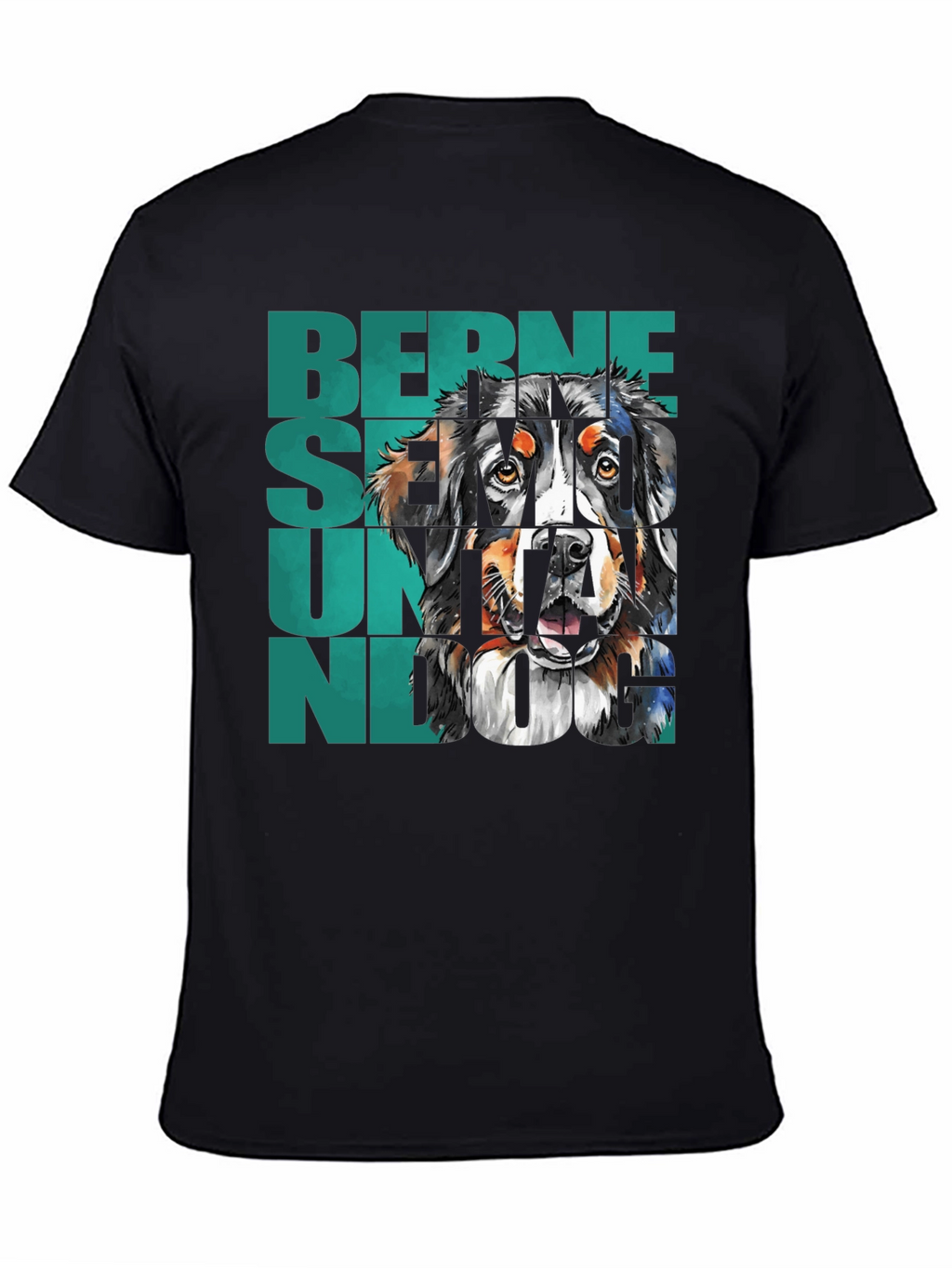 Bernese Mountain Dog Graphic Tee - Black