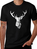 Deer Graphic Black Tee