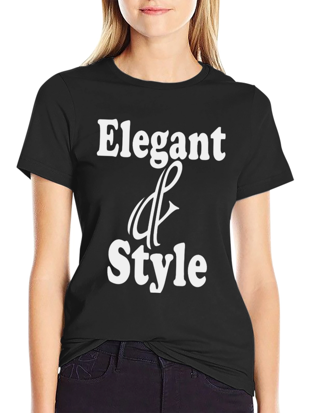 Elegant Style Black T-Shirt
