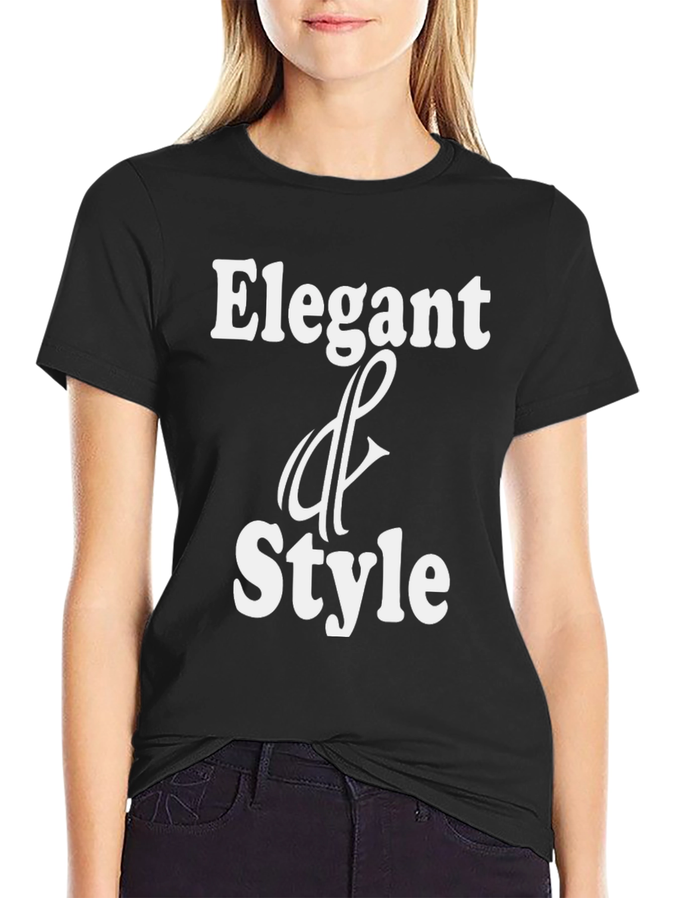 Elegant Style Black T-Shirt