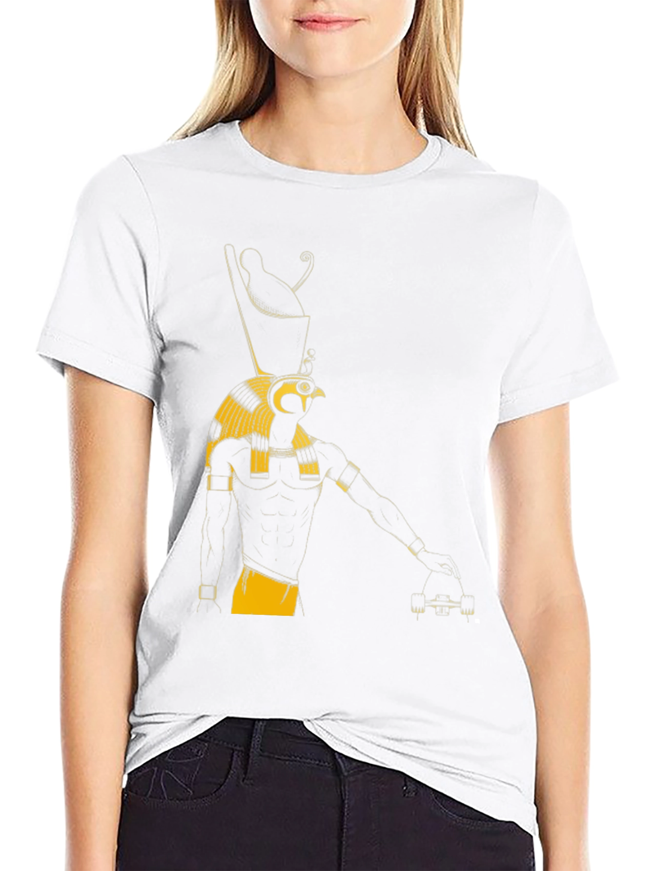 Egyptian God Graphic Tee - Black Cotton T-Shirt