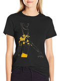 Egyptian God Graphic Tee - Black Cotton T-Shirt