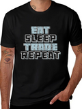Eat Sleep Trade Repeat Black T-Shirt