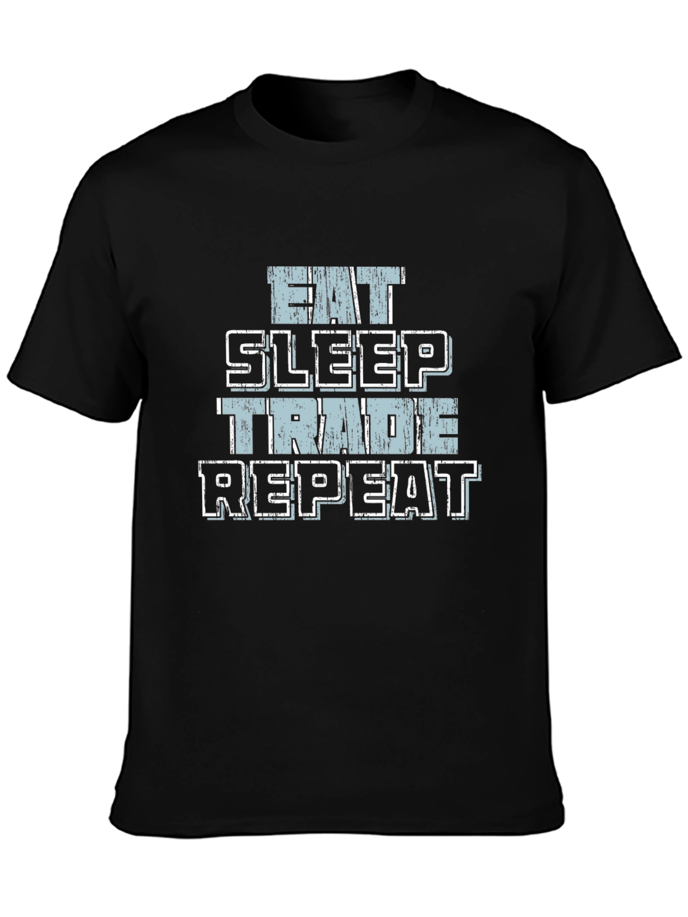 Eat Sleep Trade Repeat Black T-Shirt