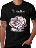 Protection Flower Graphic Tee - Black