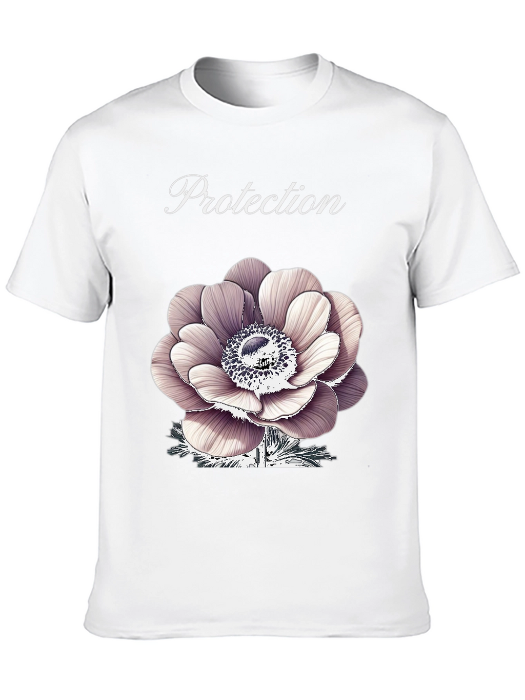 Protection Flower Graphic Tee - Black