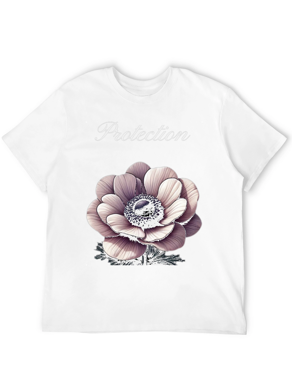 Protection Flower Graphic Tee - Black