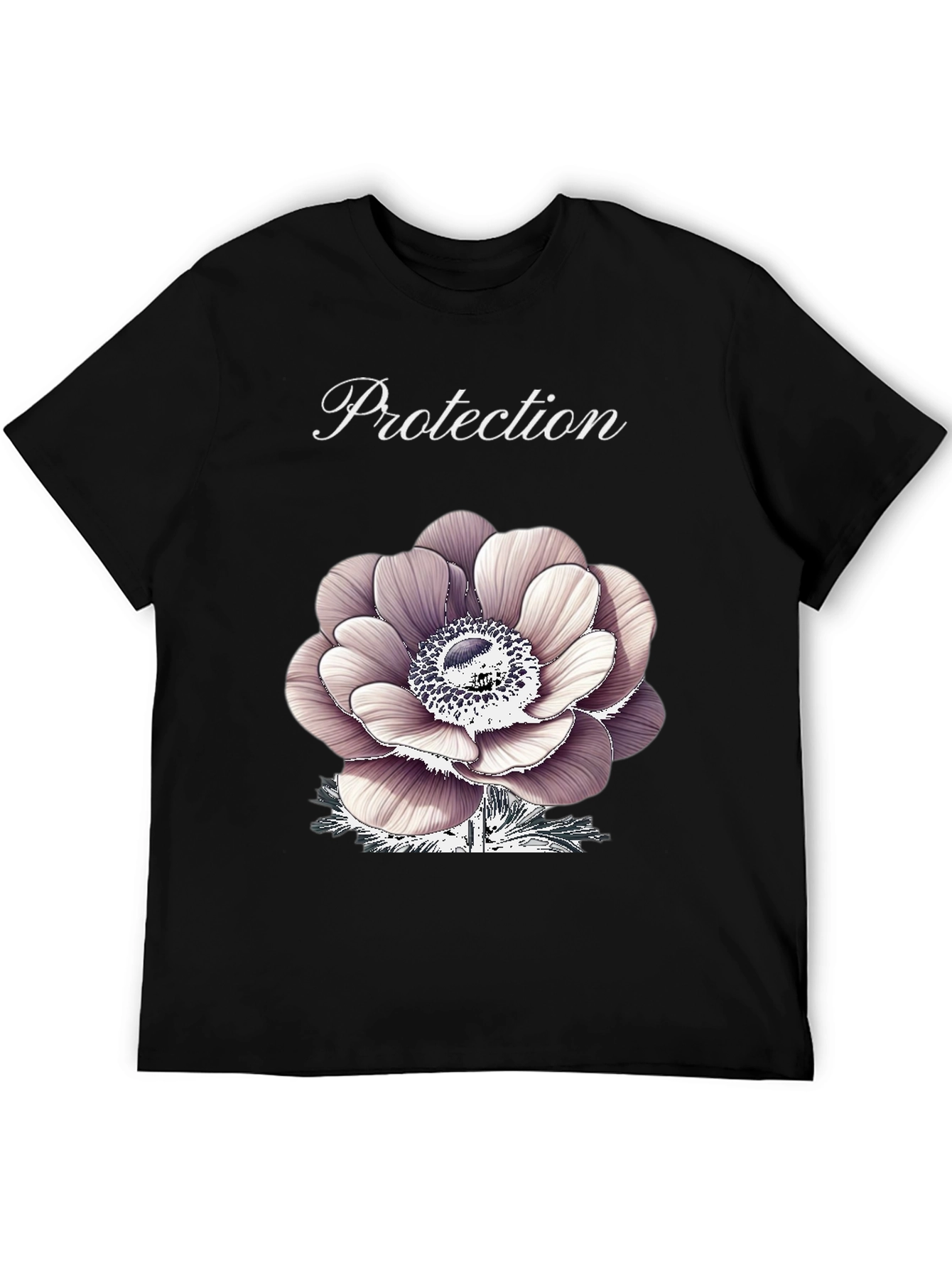 Protection Flower Graphic Tee - Black