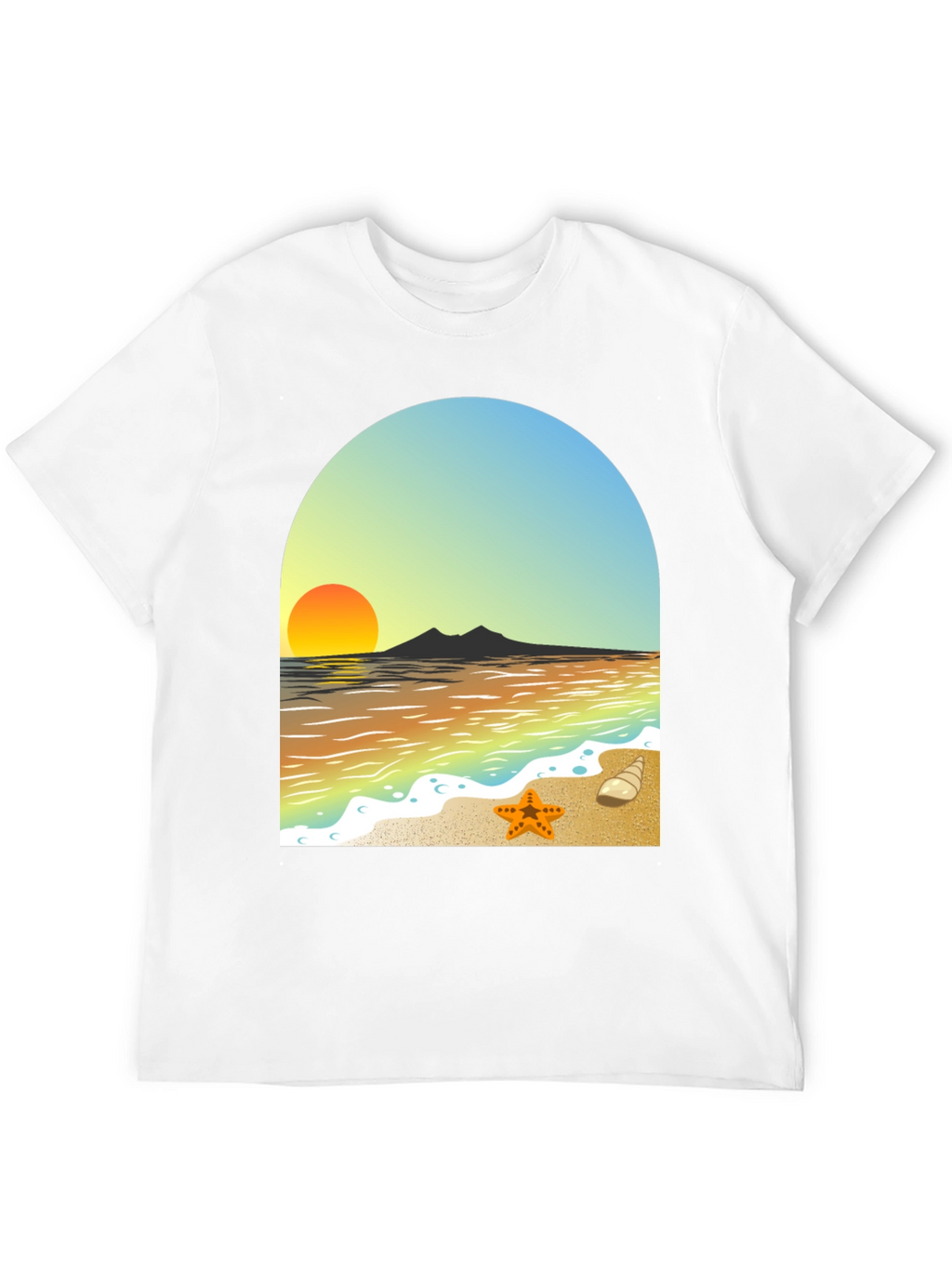 Beach Sunset Graphic Tee - Coastal Style