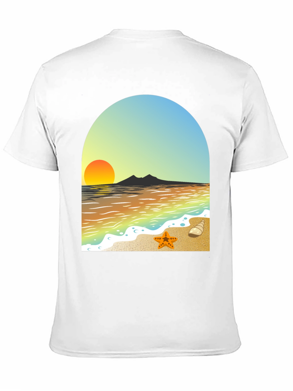 Beach Sunset Graphic Tee - Coastal Style