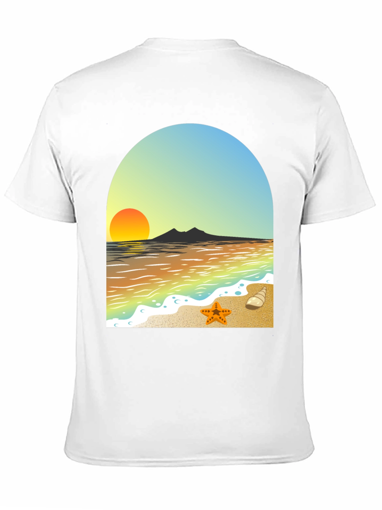 Beach Sunset Graphic Tee - Coastal Style