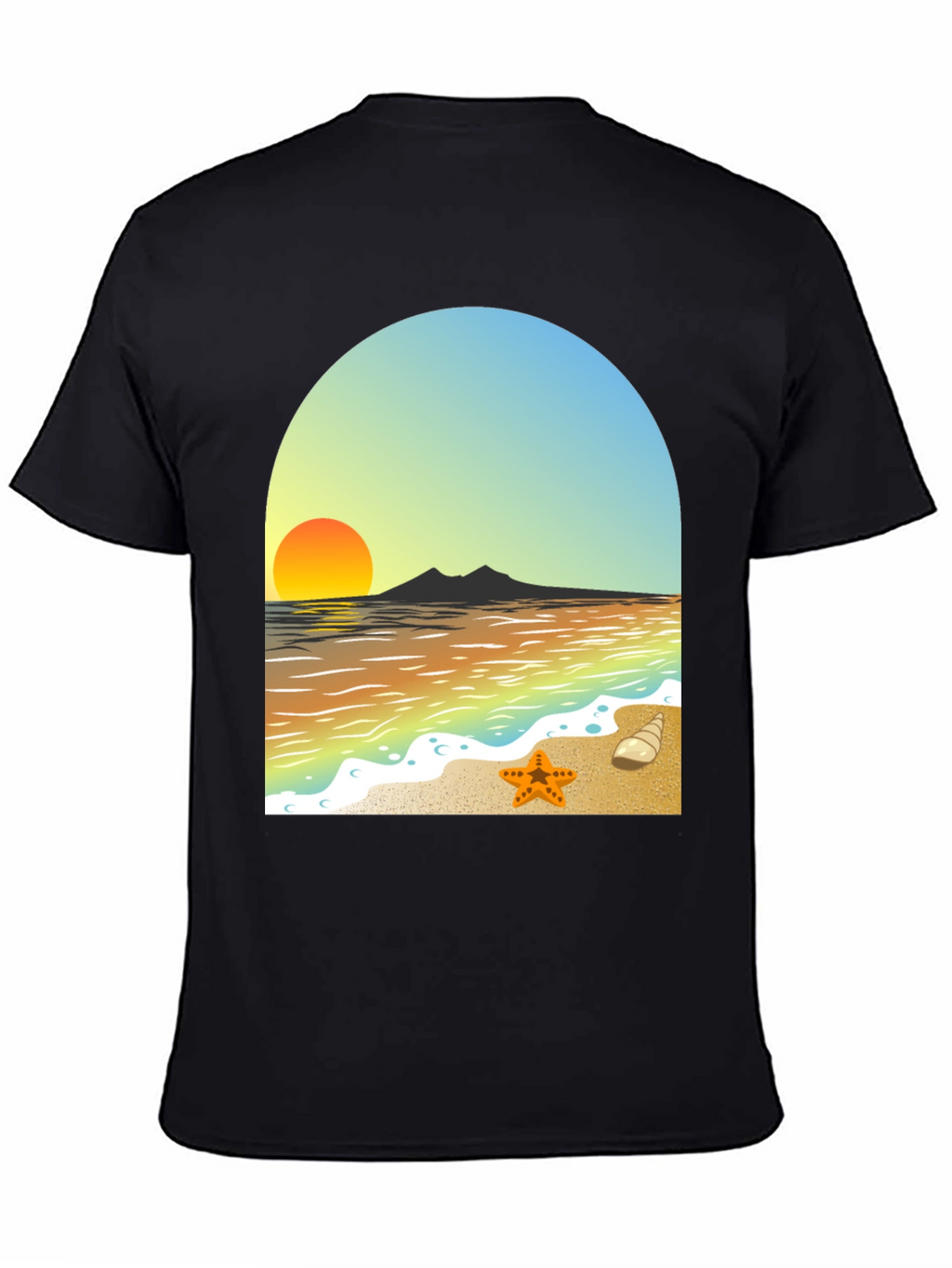 Beach Sunset Graphic Tee - Coastal Style