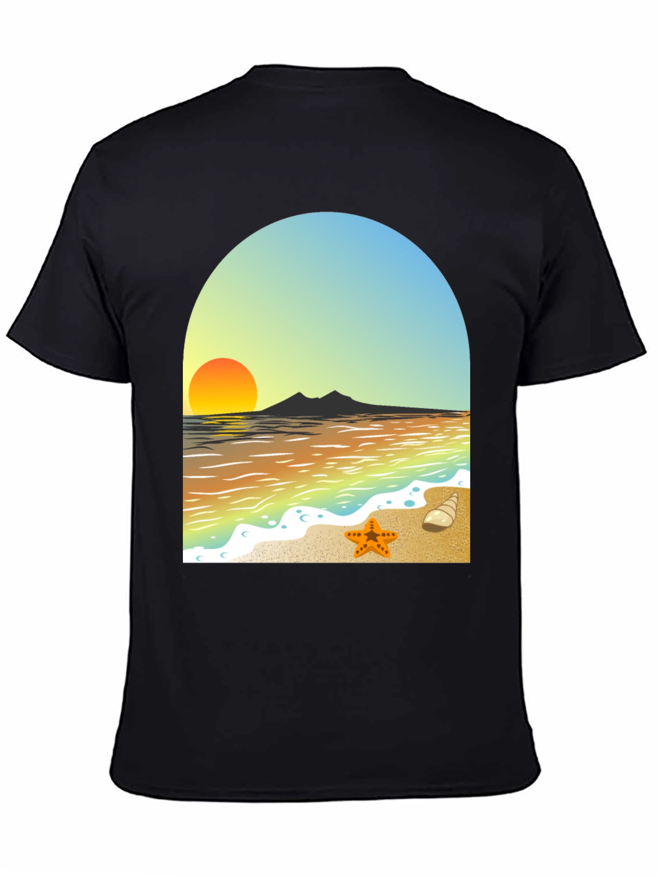 Beach Sunset Graphic Tee - Coastal Style
