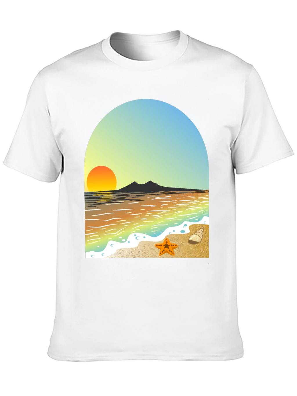 Beach Sunset Graphic Tee - Coastal Style