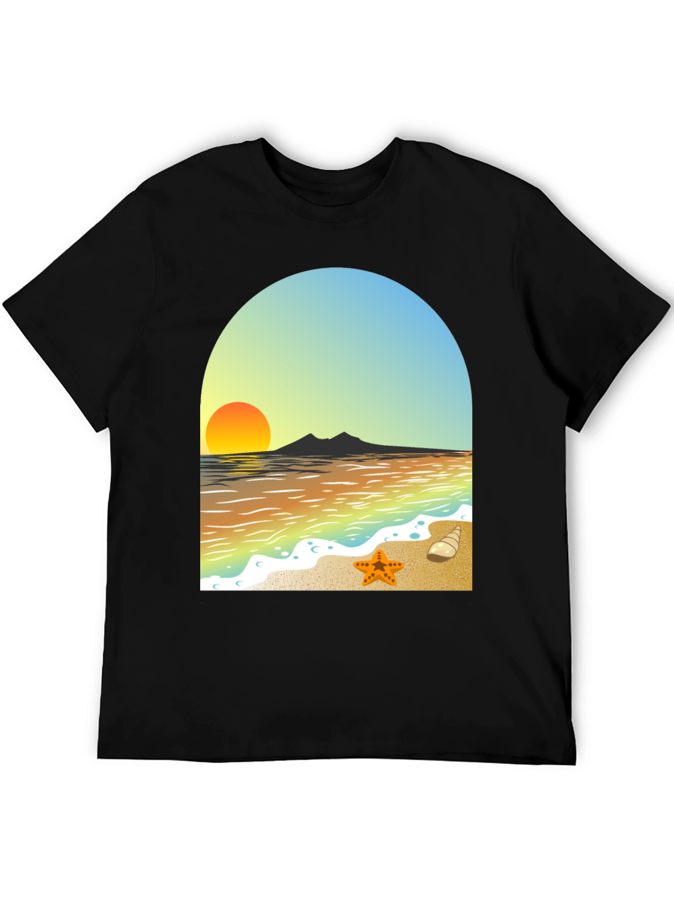 Beach Sunset Graphic Tee - Coastal Style