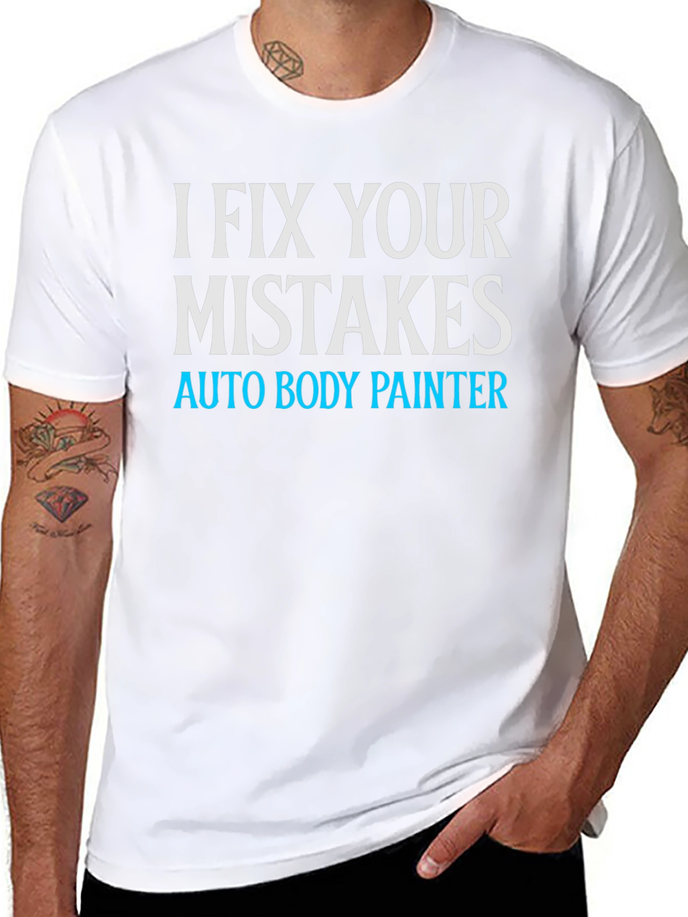 I Fix Your Mistakes Auto Body Painter Black T-Shirt