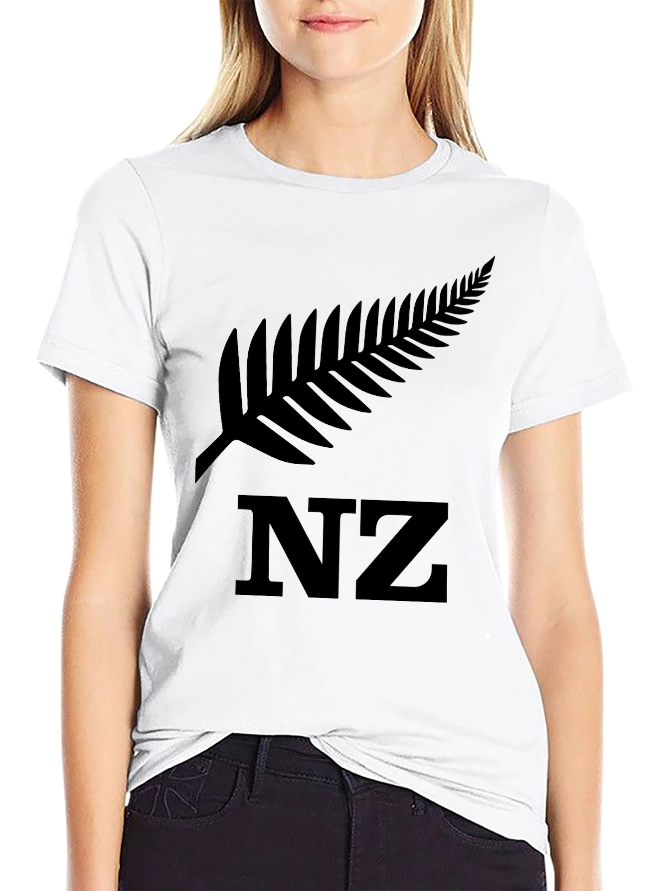 Black NZ Fern T-Shirt - New Zealand Pride