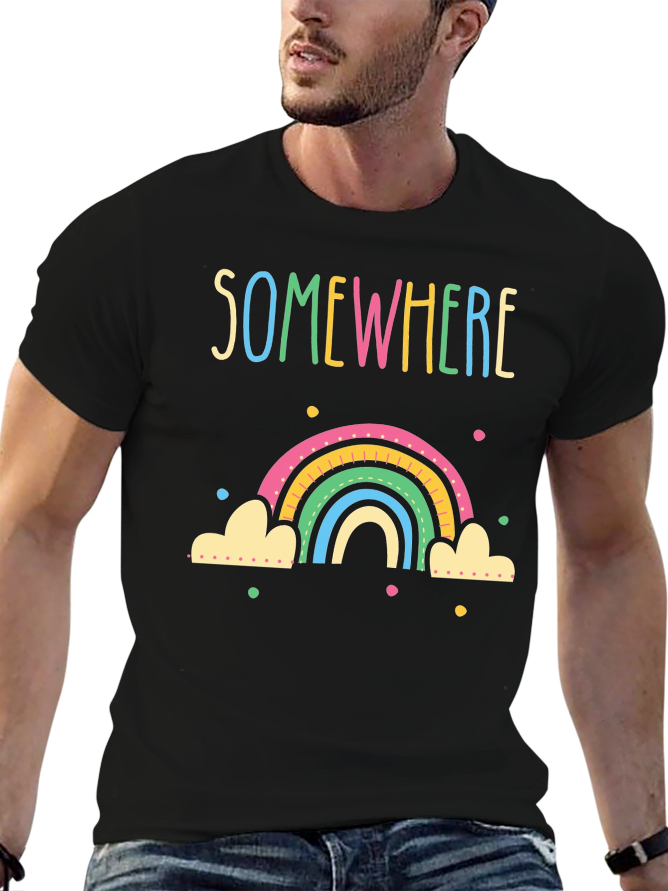 Somewhere Rainbow Graphic Tee