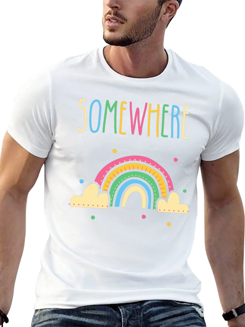 Somewhere Rainbow Graphic Tee