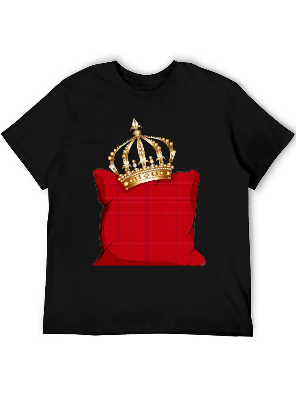 Crown on Pillow Graphic Tee - Black