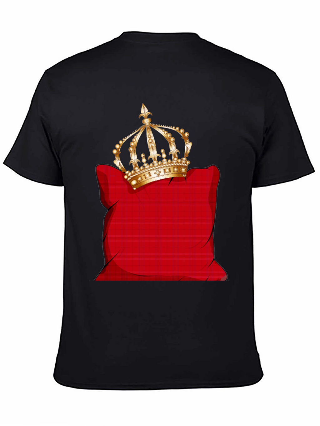 Crown on Pillow Graphic Tee - Black