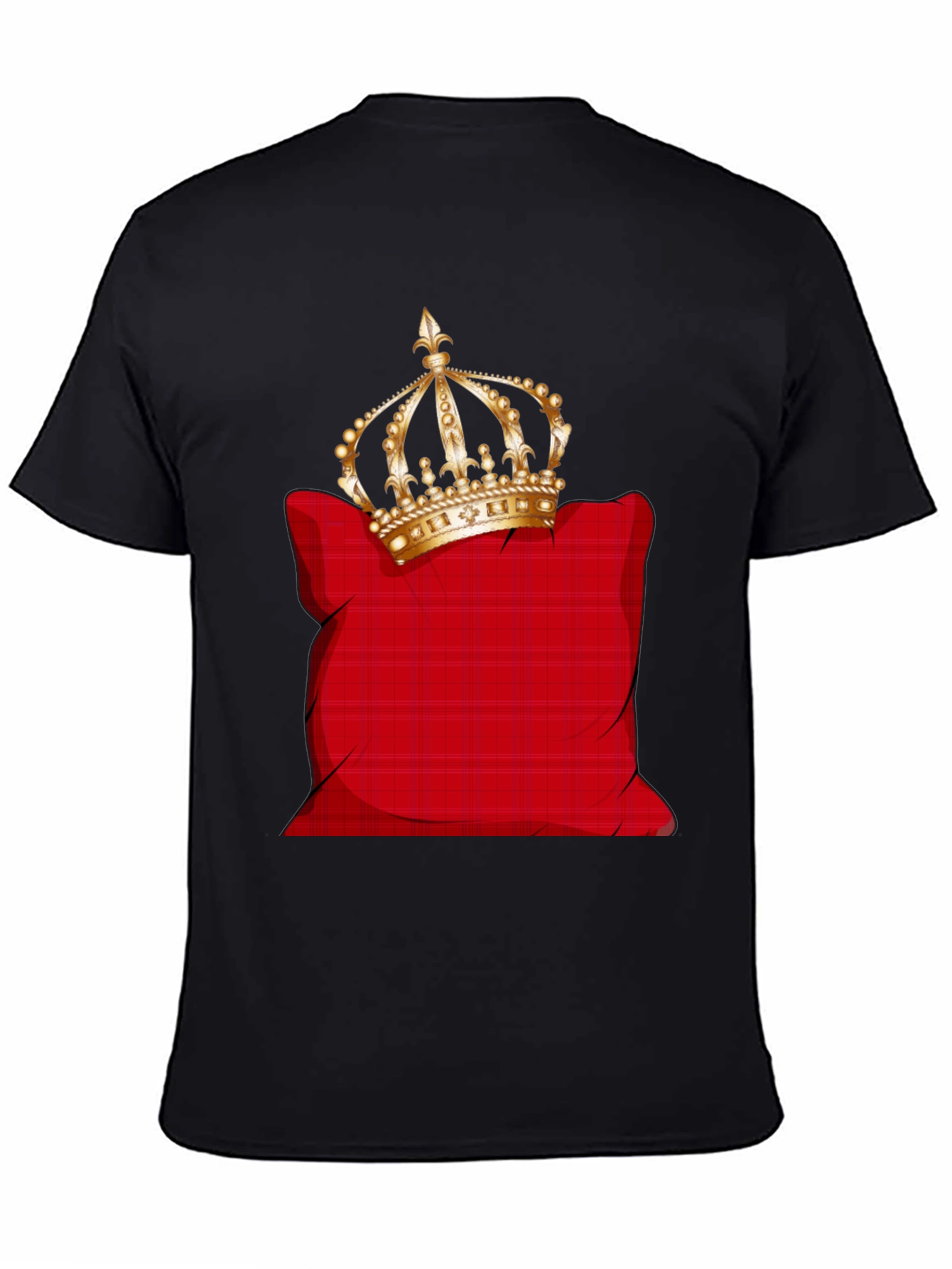 Crown on Pillow Graphic Tee - Black