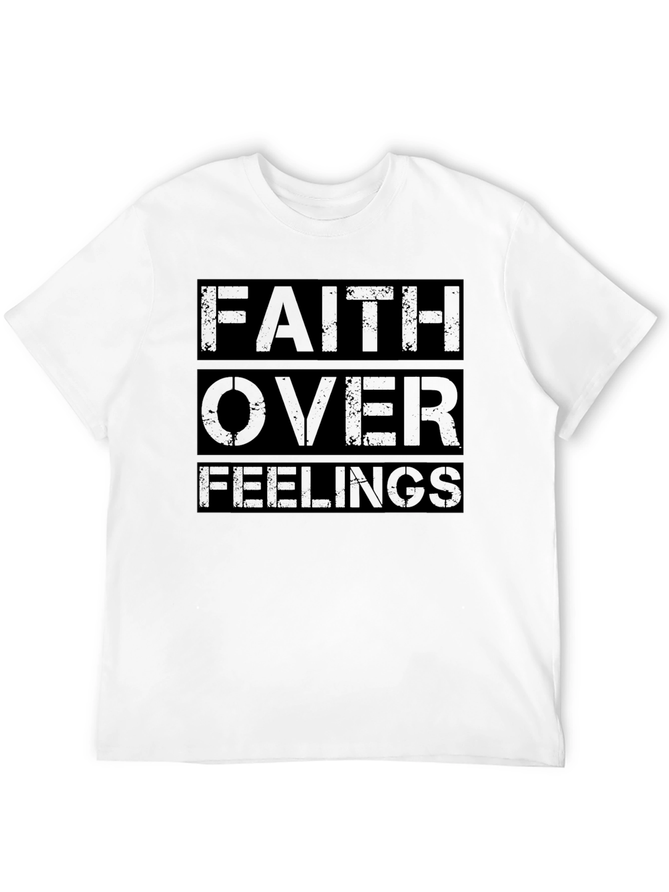 Faith Over Feelings Black Graphic Tee