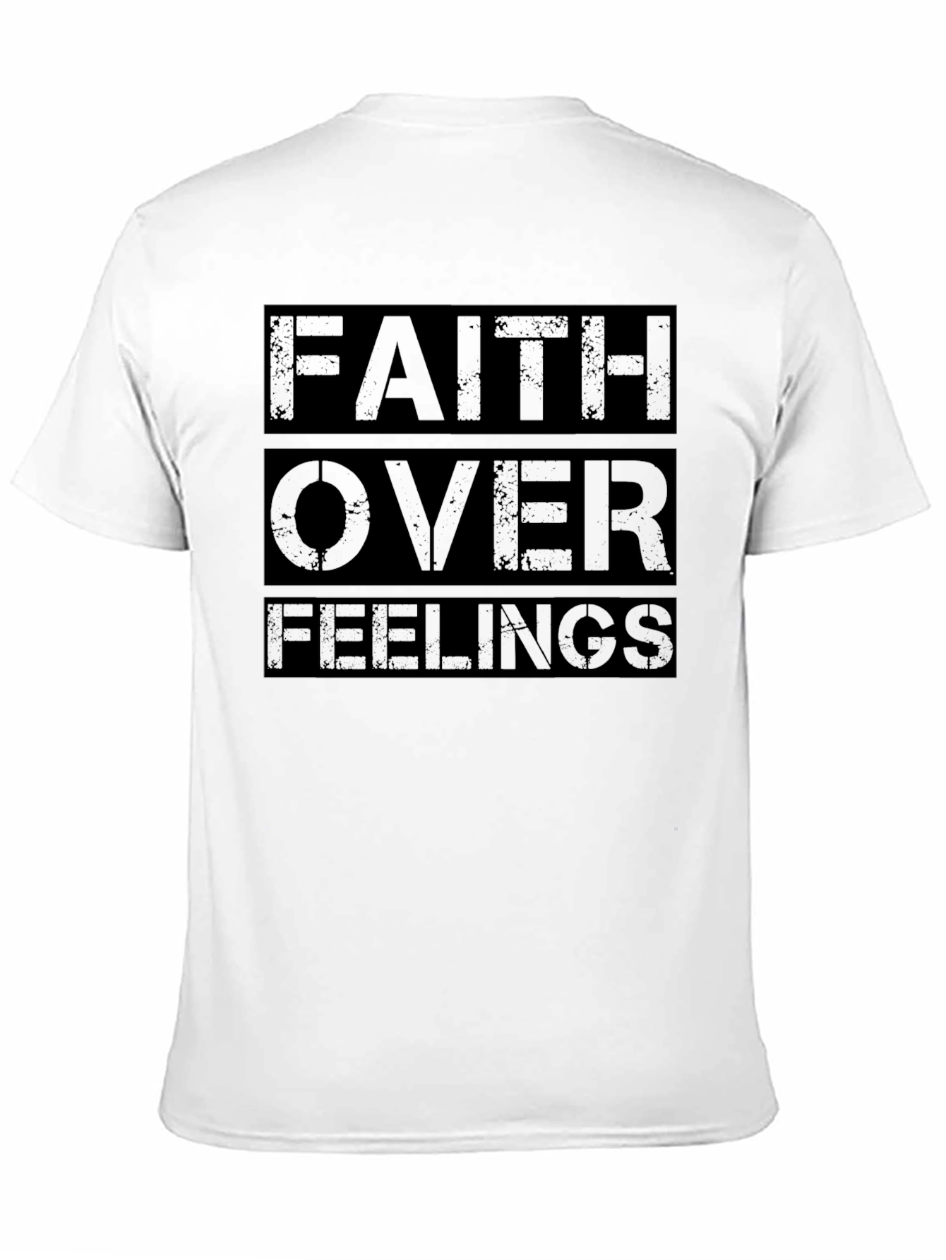 Faith Over Feelings Black Graphic Tee