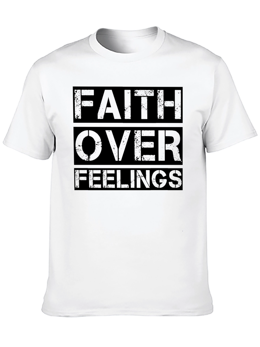 Faith Over Feelings Black Graphic Tee