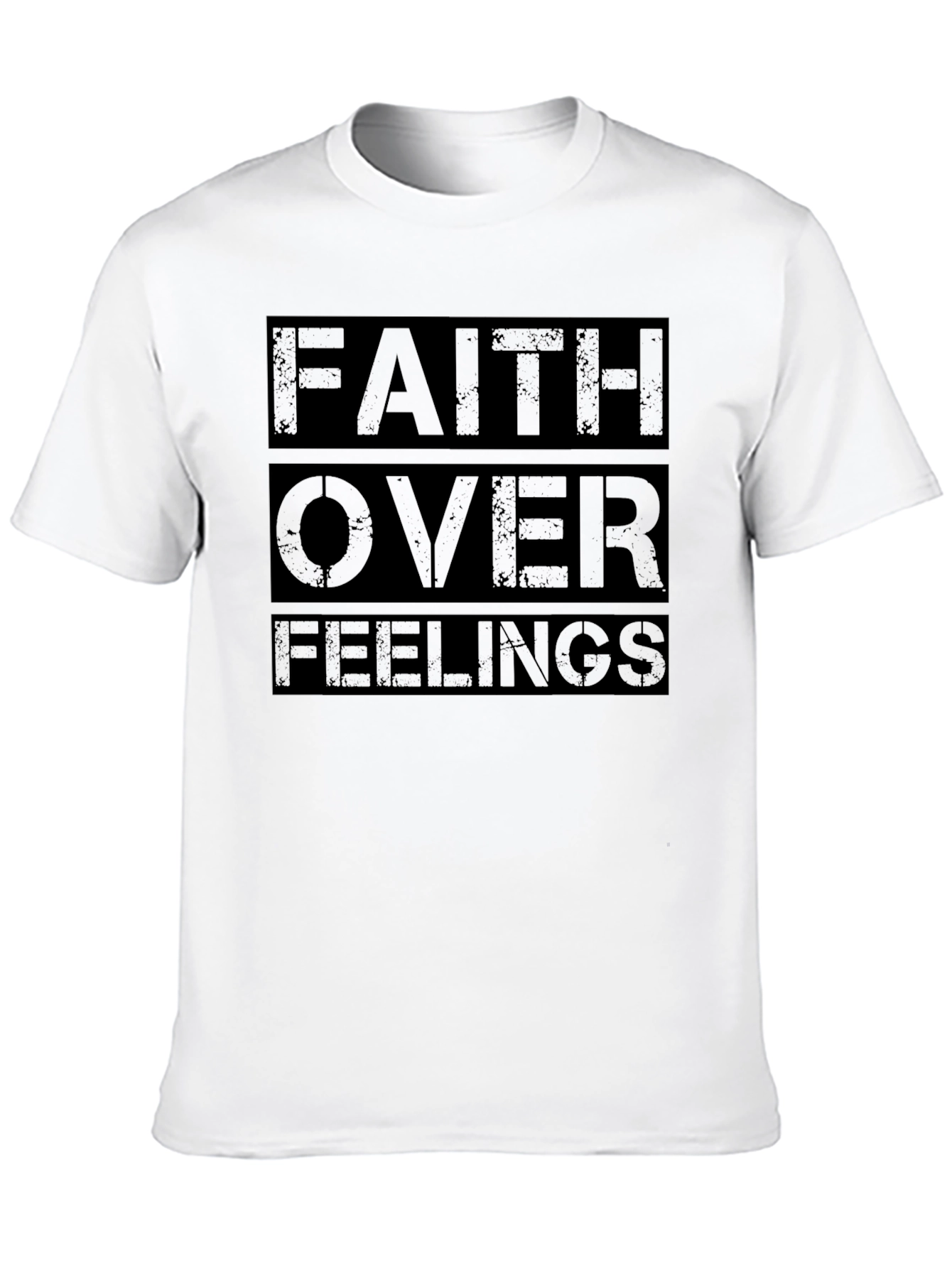 Faith Over Feelings Black Graphic Tee