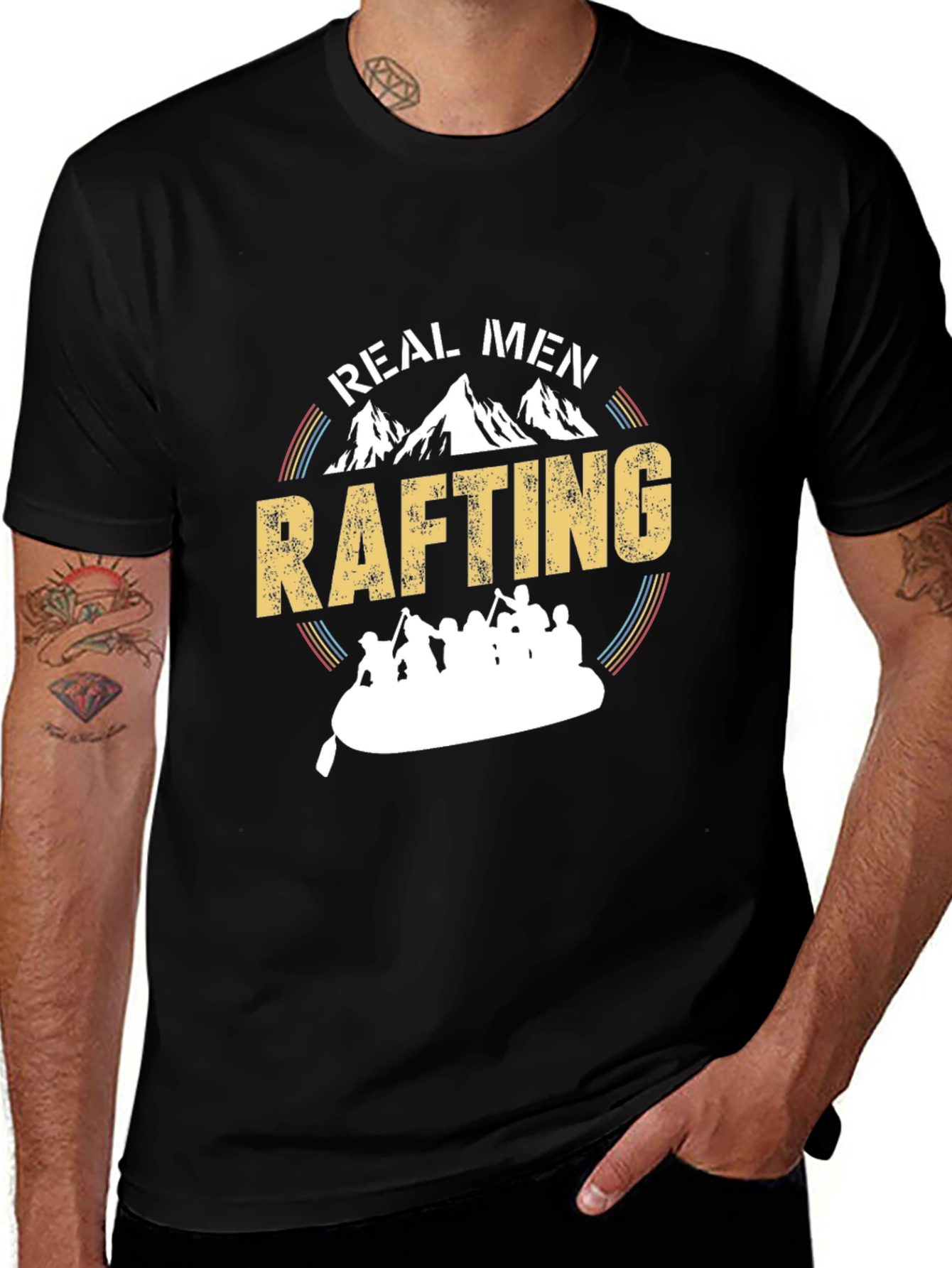 Real Men Rafting T-Shirt - Adventure Tee